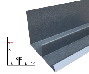 Przyścienna pod dachówkę z fałszywym felcem stal 036sp