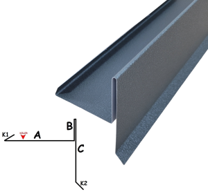 Wiatrownica pod dachówkę stal 028sp