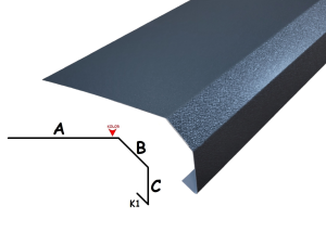 Pas nadrynnowy łamany na dach płaski stal 026sp