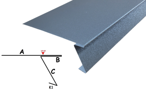 Pas nadrynnowy pod rąbek na dach skośny stal 024sp