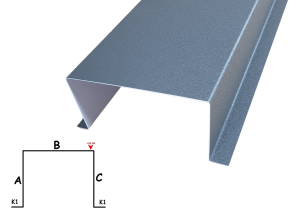 Ceownik zewnętrzny z odgięciami na zewnątrz stal 017sp