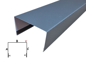 Ceownik zewnętrzny z zawinięciami stal 016sp