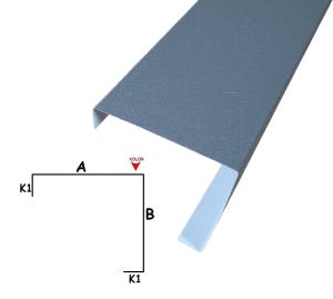 Kątownik zewnętrzny z ramionami do wewnątrz stal 014sp