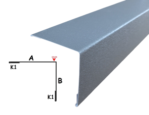 Kątownik zewnętrzny z zawinięciami stal 003sp
