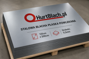 Stal - Arkusz blachy płaskiej 125cm x 200cm, gr. 0,5mm